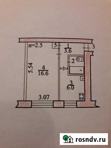 1-комнатная квартира, 29 м², 1/5 эт. на продажу в Биробиджане Биробиджан - изображение 1