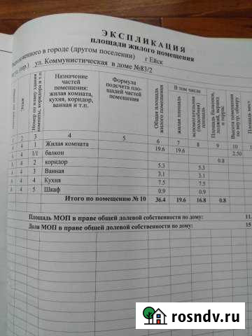 1-комнатная квартира, 36 м², 4/5 эт. на продажу в Ейске Ейск - изображение 1