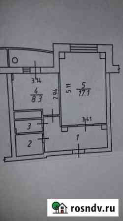 1-комнатная квартира, 38 м², 3/5 эт. на продажу в Дубовом Дубовое