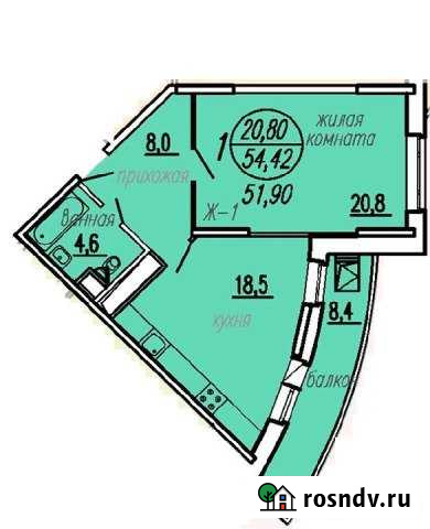1-комнатная квартира, 54 м², 5/23 эт. на продажу в Долгопрудном Долгопрудный - изображение 1