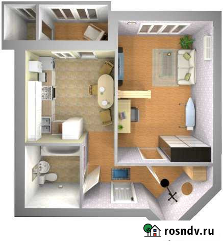 1-комнатная квартира, 36 м², 2/4 эт. на продажу в Батайске Батайск - изображение 1