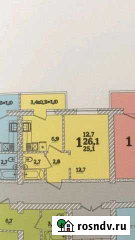 1-комнатная квартира, 26 м², 2/5 эт. на продажу в Яблоновском Яблоновский - изображение 1