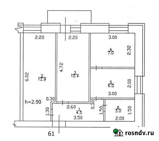 3-комнатная квартира, 43 м², 5/6 эт. на продажу в Бийске Бийск - изображение 1