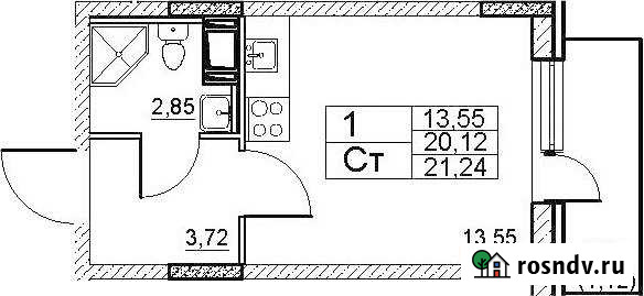 Квартира-студия, 21 м², 4/9 эт. на продажу в поселке Свердлова Свердлова - изображение 1