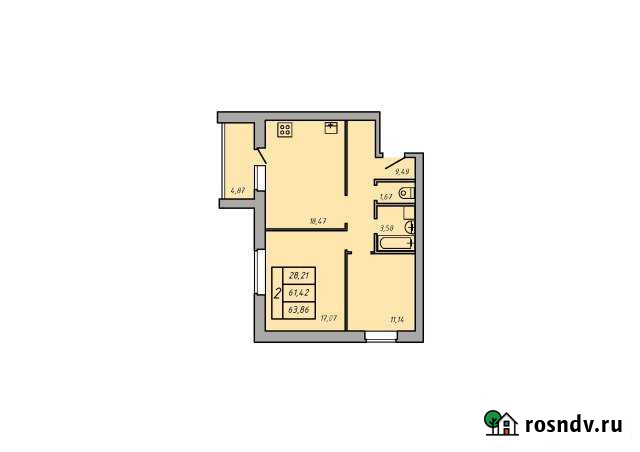 3-комнатная квартира, 63 м², 3/5 эт. на продажу в Стерлитамаке Стерлитамак - изображение 1