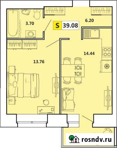 2-комнатная квартира, 39 м², 5/11 эт. на продажу в Архангельске Архангельск - изображение 1