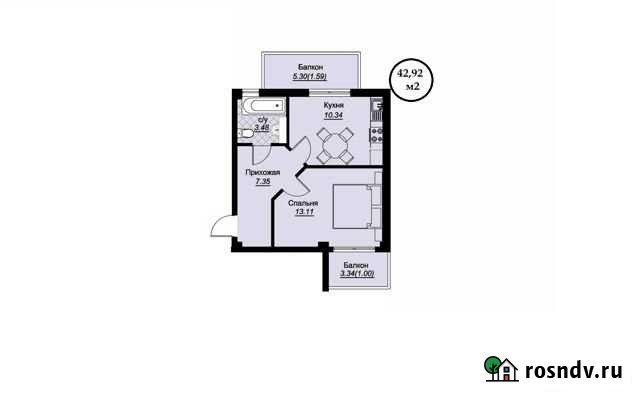 1-комнатная квартира, 42 м², 4/7 эт. на продажу в Керче Керчь - изображение 1