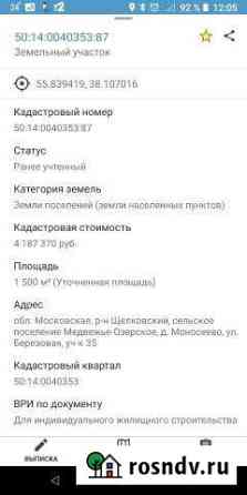 Участок ИЖС 15 сот. на продажу в Монино Монино