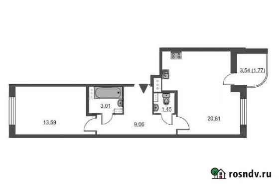 1-комнатная квартира, 50 м², 7/12 эт. на продажу в Буграх Бугры