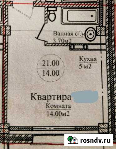 Своб. планировка, 21 кв.м., 2/3 эт. Шелехов - изображение 1