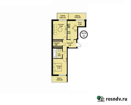 2-комнатная квартира, 66 м², 4/7 эт. на продажу в Керче Керчь