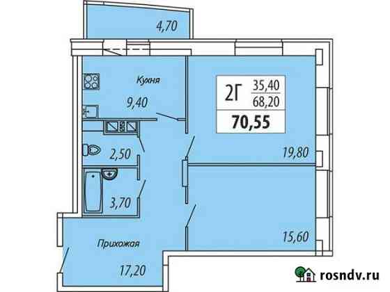 2-комнатная квартира, 70 м², 14/18 эт. на продажу в Чебоксарах Чебоксары