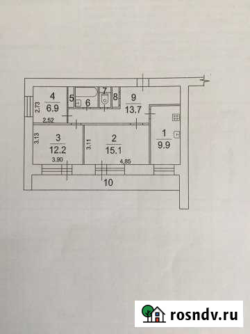 3-комнатная квартира, 70 м², 8/9 эт. на продажу в Протвино Протвино - изображение 1