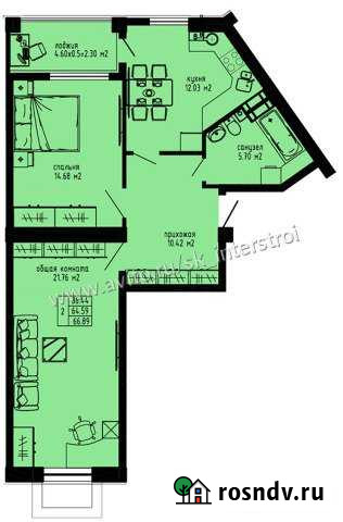 2-комнатная квартира, 66 м², 5/9 эт. на продажу в Алуште Алушта - изображение 1