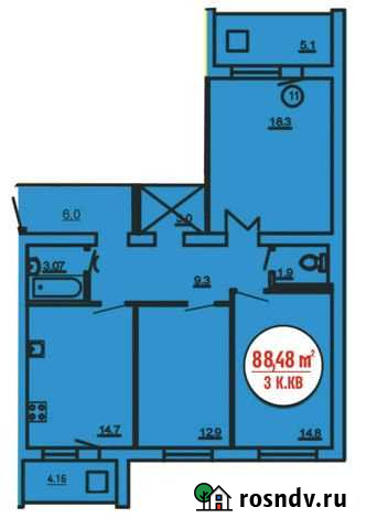 3-комнатная квартира, 88 м², 5/10 эт. на продажу в Нефтекамске Нефтекамск - изображение 1