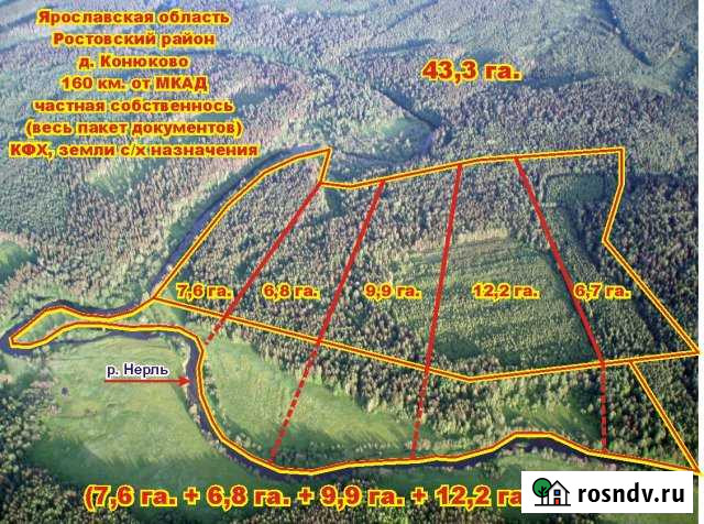 Участок СНТ, ДНП 9600 сот. на продажу в Ростове Ростов - изображение 1