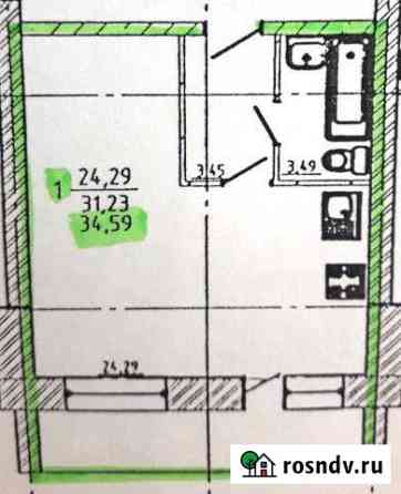 Квартира-студия, 35 м², 2/3 эт. на продажу в Брянске Брянск