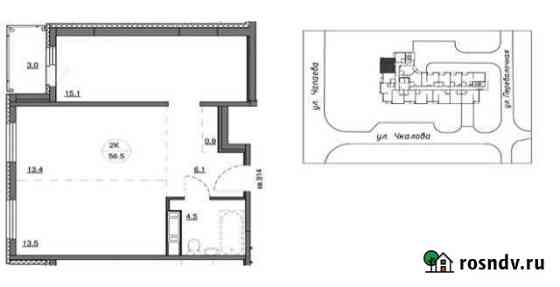 2-комнатная квартира, 56 м², 9/12 эт. на продажу в Петрозаводске Петрозаводск