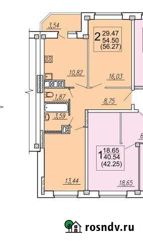 2-комнатная квартира, 56 м², 5/10 эт. на продажу в Брянске Брянск - изображение 1