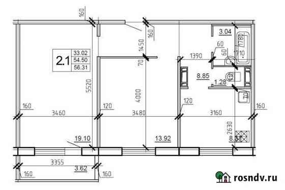2-комнатная квартира, 56 м², 2/9 эт. на продажу в Великом Новгороде Великий Новгород