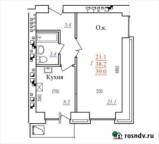 1-комнатная квартира, 38 м², 9/10 эт. на продажу в Новоалтайске Новоалтайск - изображение 1