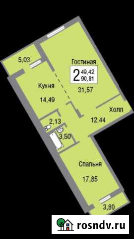 2-комнатная квартира, 91 м², 1/12 эт. в аренду на длительный срок в Заречье Заречье - изображение 1