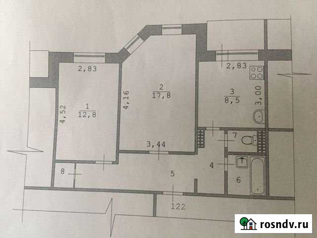 2-комнатная квартира, 55 м², 2/9 эт. на продажу в Мегионе Мегион - изображение 1