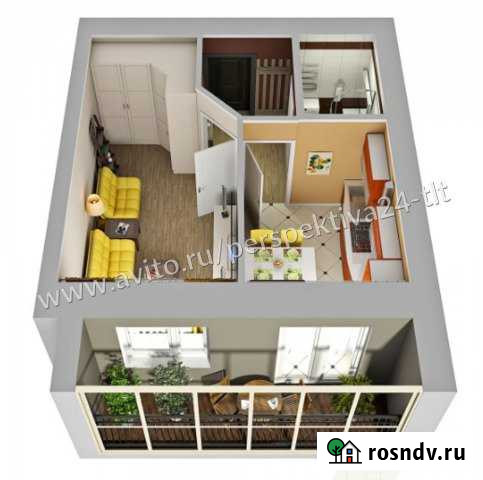 1-комнатная квартира, 37 м², 2/10 эт. на продажу в Тольятти Тольятти - изображение 1