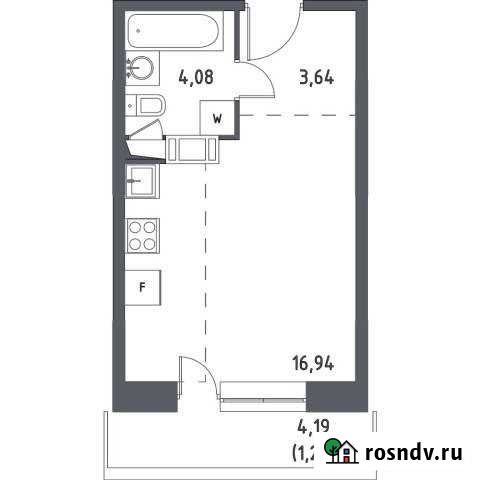 Квартира-студия, 25 м², 7/17 эт. на продажу в Видном Видное - изображение 1