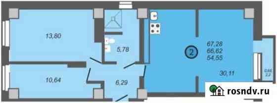 3-комнатная квартира, 67 м², 9/16 эт. на продажу в Аксае Ростовской области Аксай