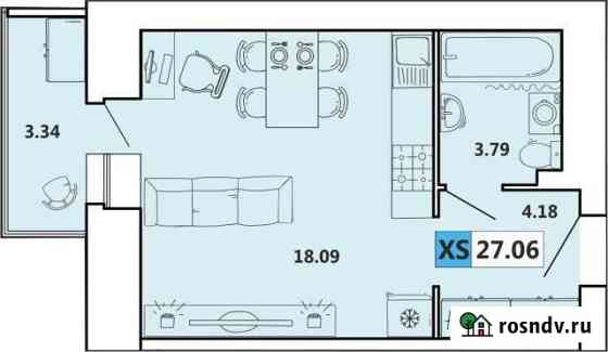 Квартира-студия, 27 м², 3/11 эт. на продажу в Архангельске Архангельск