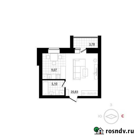 1-комнатная квартира, 37 м², 3/4 эт. на продажу в Березовском Свердловской области Березовский - изображение 1