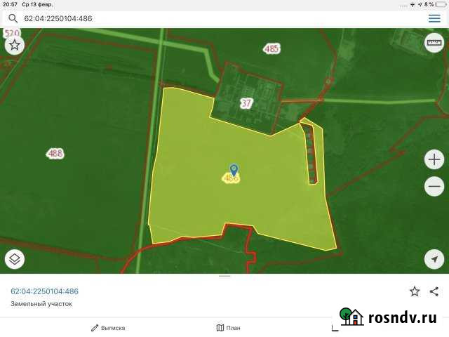 Участок СНТ, ДНП 8500 сот. на продажу в Касимове Касимов - изображение 1