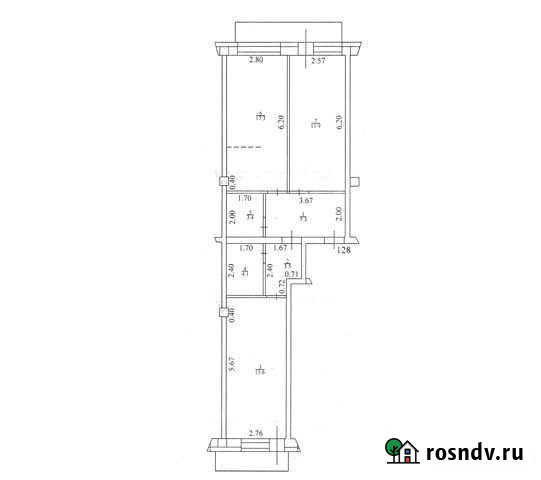 3-комнатная квартира, 67 м², 5/9 эт. на продажу в Бийске Бийск - изображение 1