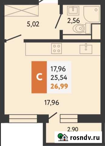 Квартира-студия, 27 м², 4/16 эт. на продажу в Новороссийске Новороссийск - изображение 1
