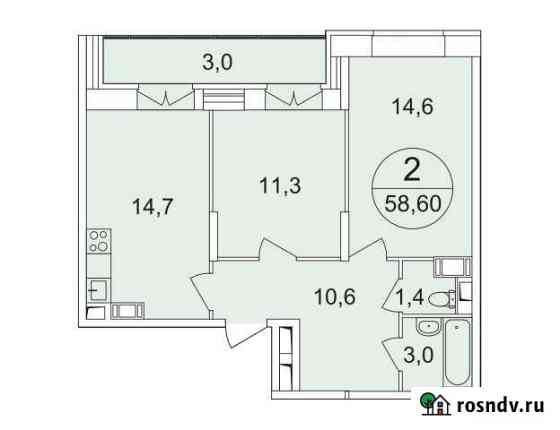2-комнатная квартира, 58 м², 10/16 эт. на продажу в Химках Химки