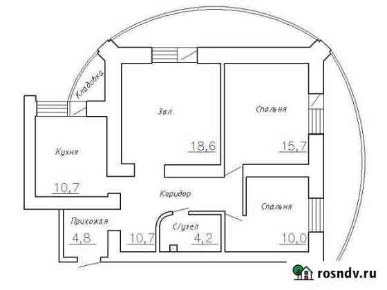 3-комнатная квартира, 82 м², 5/14 эт. в аренду на длительный срок в Красноярске Красноярск
