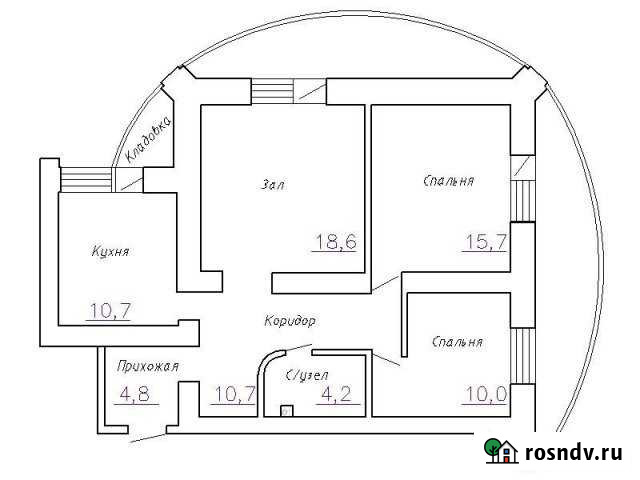 3-комнатная квартира, 82 м², 5/14 эт. в аренду на длительный срок в Красноярске Красноярск - изображение 1