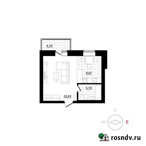 1-комнатная квартира, 37 м², 4/4 эт. на продажу в Березовском Свердловской области Березовский - изображение 1