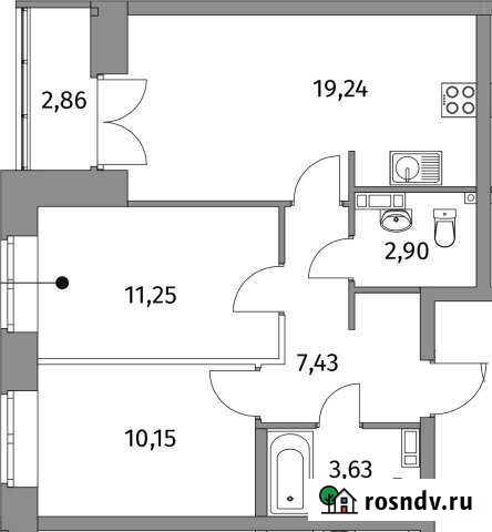 2-комнатная квартира, 56 м², 2/9 эт. на продажу в Аннино Аннино - изображение 1