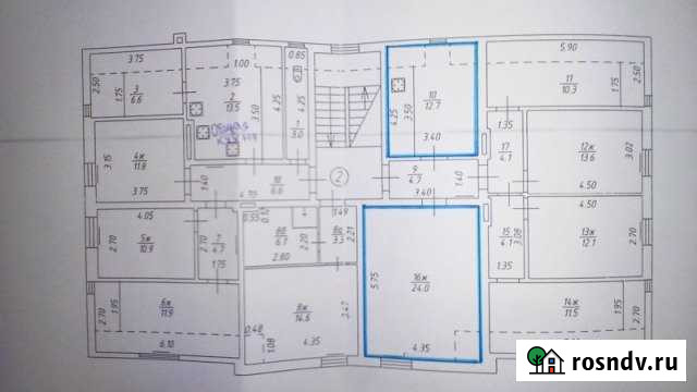 Комната 37 м² в 6-ком. кв., 3/3 эт. на продажу в Зеленоградске Зеленоградск - изображение 1