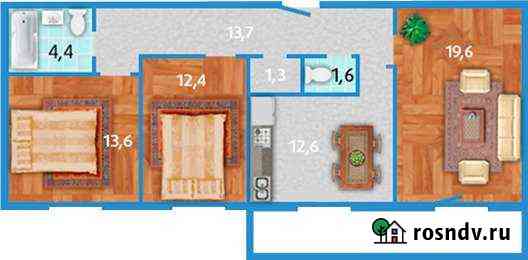 3-комнатная квартира, 79 м², 6/14 эт. на продажу во Всеволожске Всеволожск