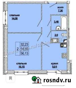 2-комнатная квартира, 56 м², 6/12 эт. на продажу в Отрадном Ленинградской области Отрадное - изображение 1