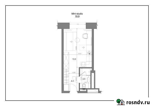 Квартира-студия, 20 м², 13/25 эт. на продажу в Москве Москва - изображение 1