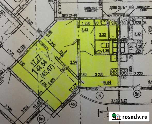 1-комнатная квартира, 45 м², 17/21 эт. на продажу в Воскресенском Московской области Воскресенское - изображение 1