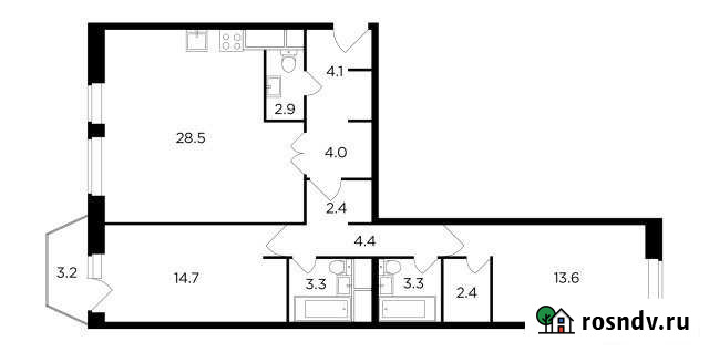 3-комнатная квартира, 83 м², 5/9 эт. на продажу в Наро-Фоминске Наро-Фоминск - изображение 1