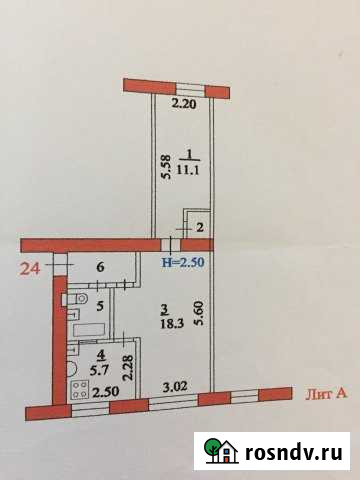 2-комнатная квартира, 43 м², 2/4 эт. на продажу в Краснозаводске Краснозаводск - изображение 1