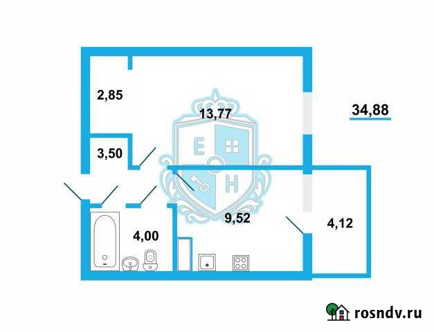 1-комнатная квартира, 34 м², 3/12 эт. на продажу в Буграх Бугры - изображение 1