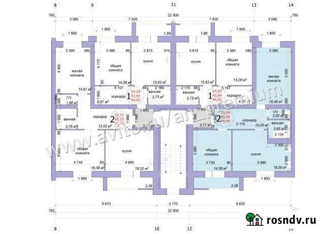 2-комнатная квартира, 70 м², 2/4 эт. на продажу в Брянске Брянск - изображение 1
