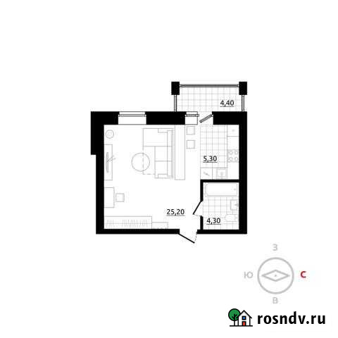 1-комнатная квартира, 37 м², 2/3 эт. на продажу в Березовском Свердловской области Березовский - изображение 1
